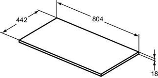 Ideal Standard Connect Air Podstavec pod umývadlo 80,4x44,2x1,8 cm svetlosivý lesk E0849EQ - galéria #1