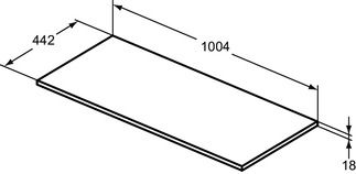 Ideal Standard Connect Air Podstavec pod umývadlo 100,4x44,2x1,8 cm hnedý matný E0851VY - galéria #1