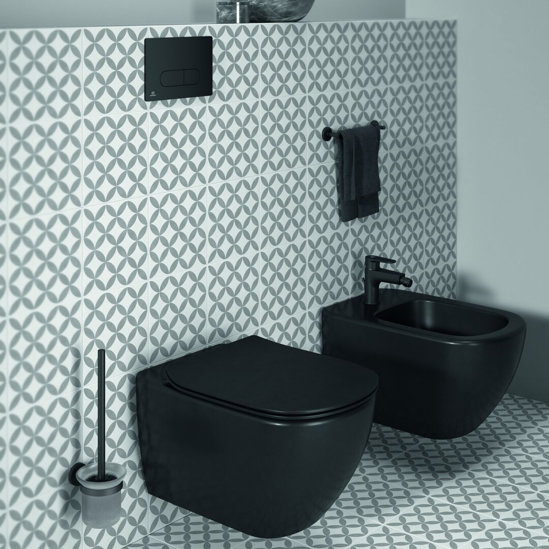 Ideal Standard Tesi WC so sedadlom SoftClose a AquaBlade, matná čierna T3546V3 - galéria #3