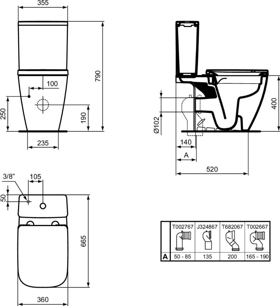 Ideal Standard i.Life A WC nádržka, biela T472301 - galéria #4
