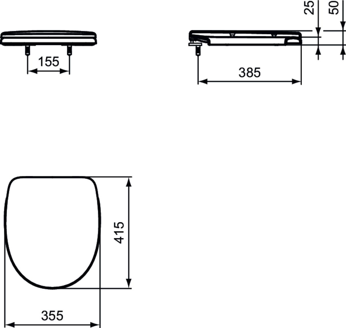 Ideal Standard WC sedadlo Eurovit, biele W300201 - galéria #1