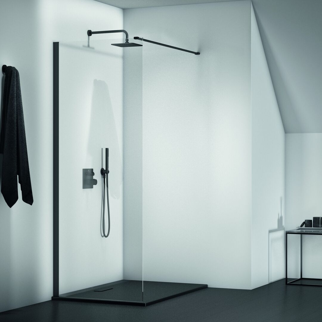 Ideal Standard Connect 2 Walk-In stena 90 cm, čierna matná K9377V3 - galéria #1