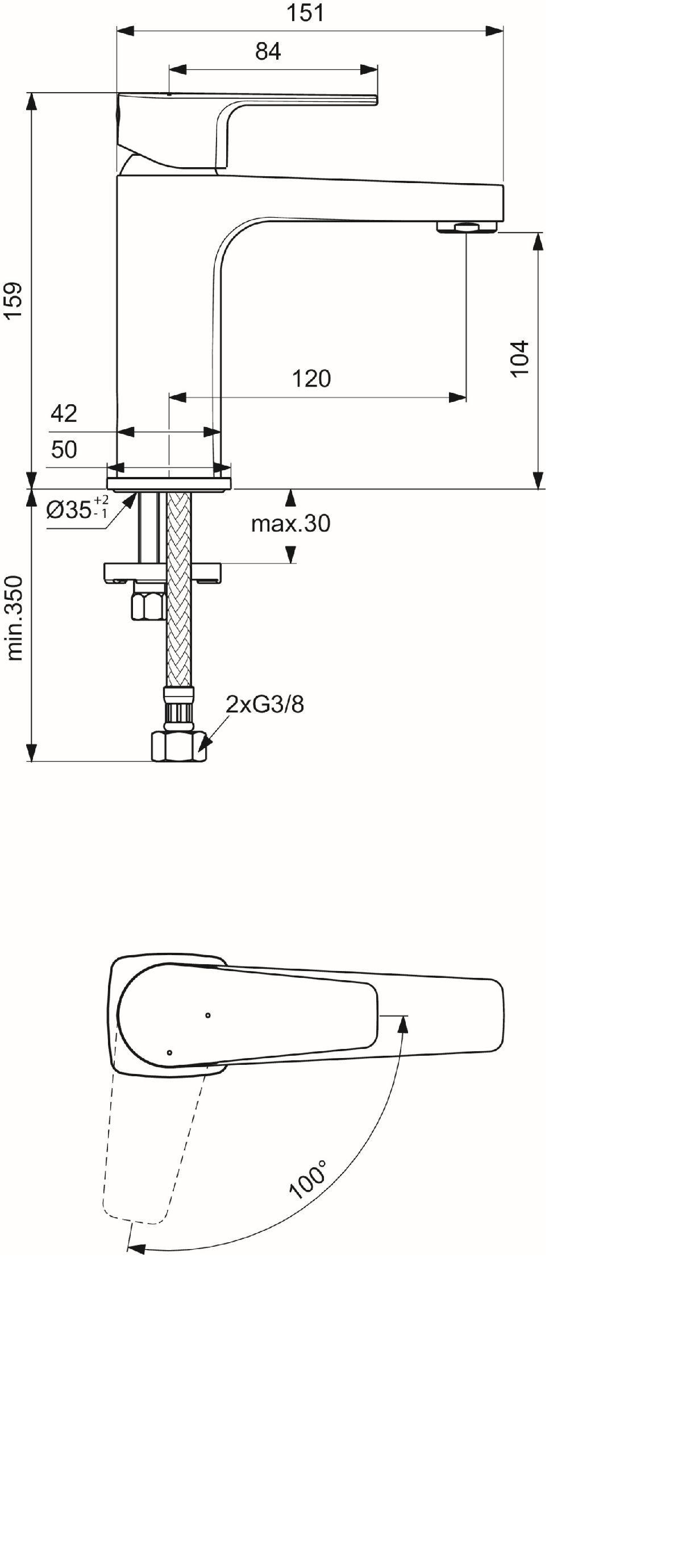 Ideal Standard Cerafine D Umývadlová batéria, BlueStart, chróm BC687AA - galéria #3