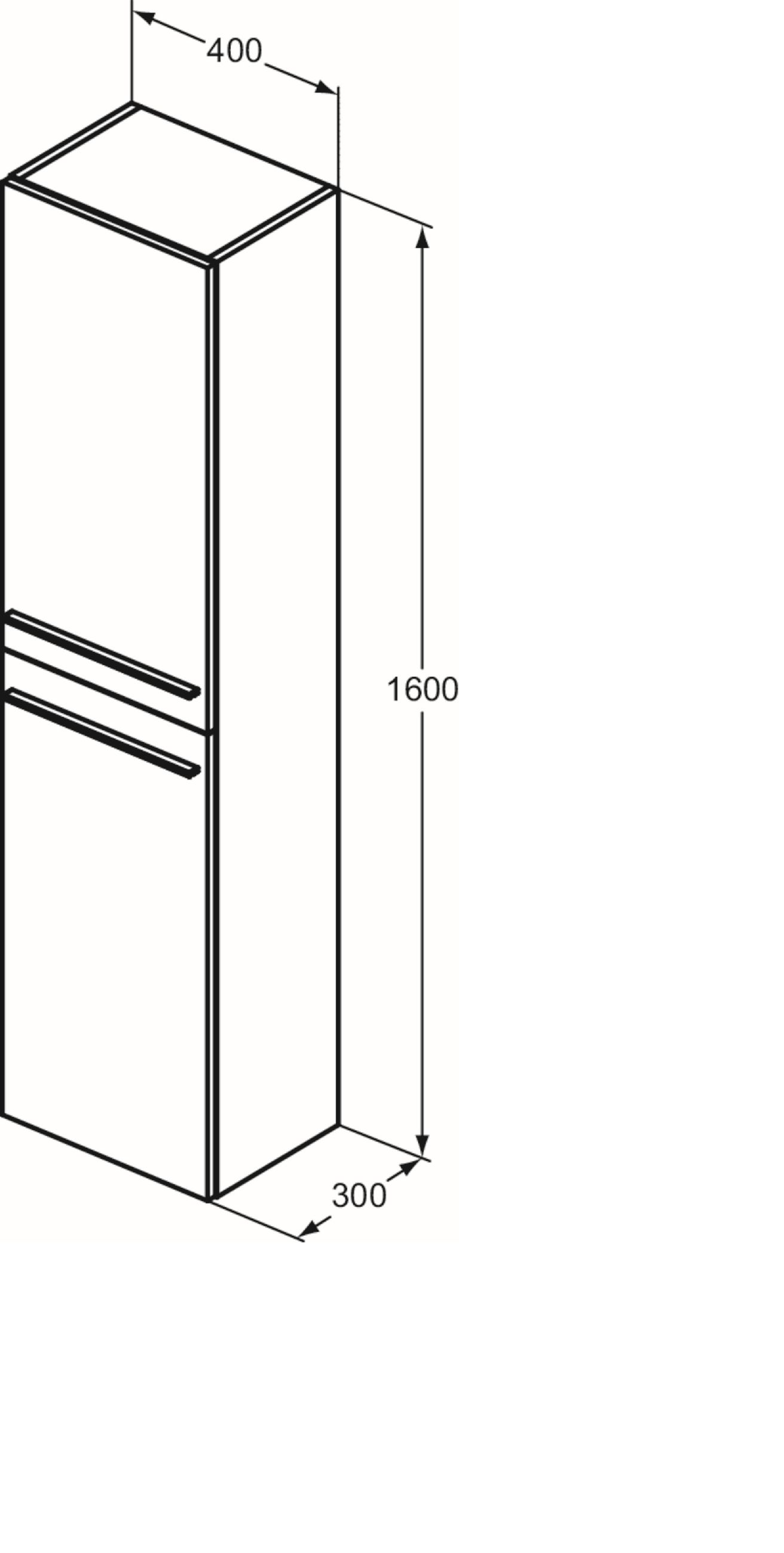 Ideal Standard i.Life A Vysoká skrinka, sivý matný kremeň T5260NG - galéria #2
