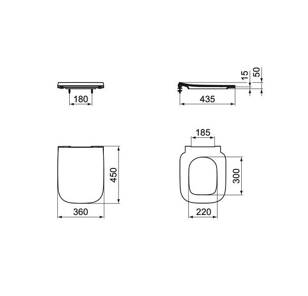 Ideal Standard i.Life B Záchodová doska ultra ploché, biele T500201 - galéria #5