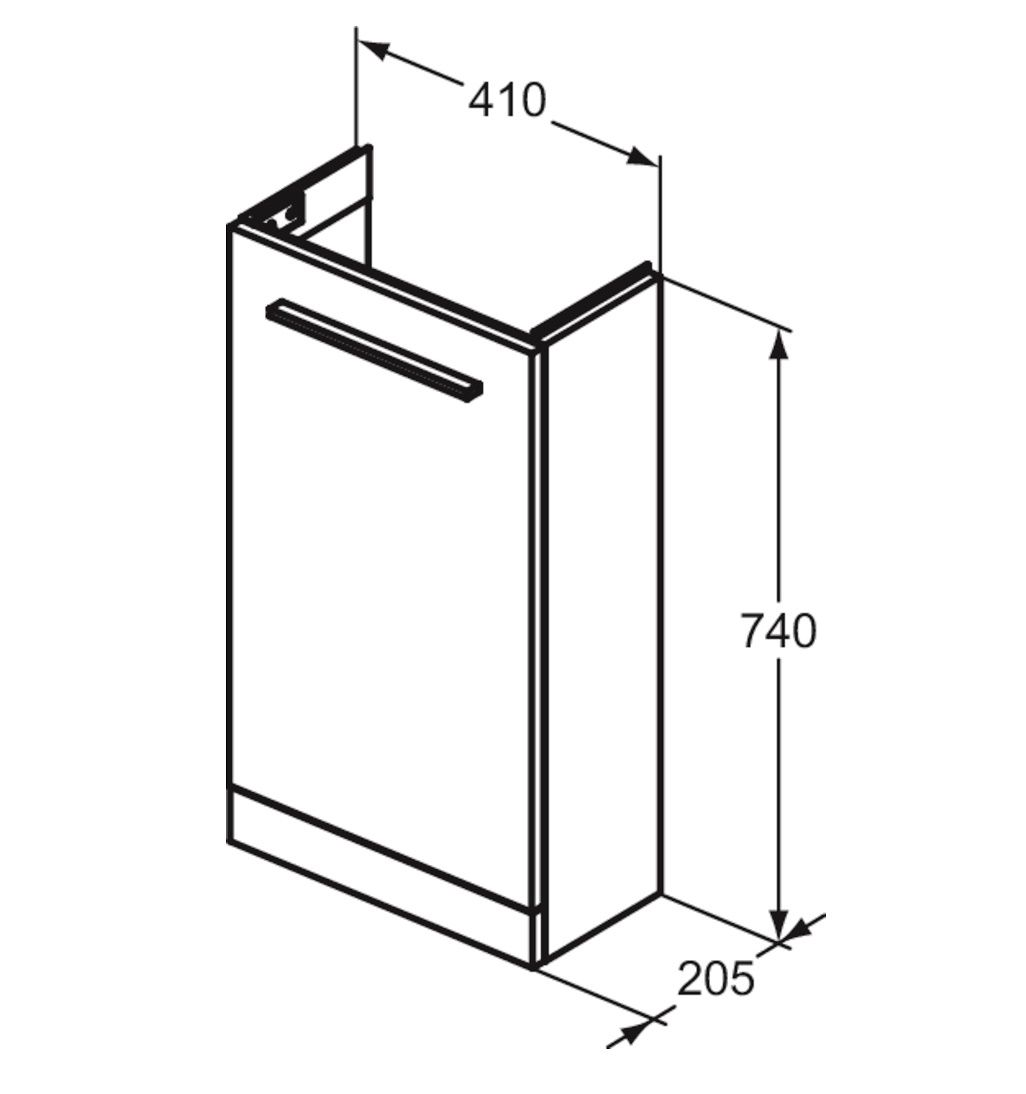 Ideal Standard i.Life S Stojanček pod umývadlo 41 cm, pieskový mat T5005NF - galéria #2
