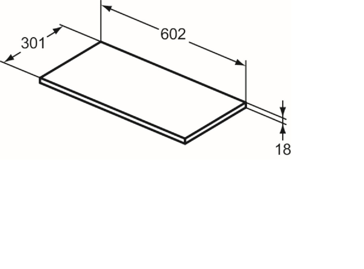 Ideal Standard i.Life A Vrchná doska pre skrinku pod polosplachovacie umývadlo 60 cm, hranatá sivá matná T5264NV - galéria #1