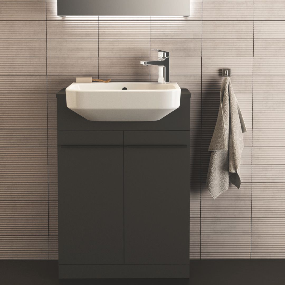 Ideal Standard i.Life S Skrinka pod umývadlo 60 cm, hranatá sivá matná T5300NV - galéria #1