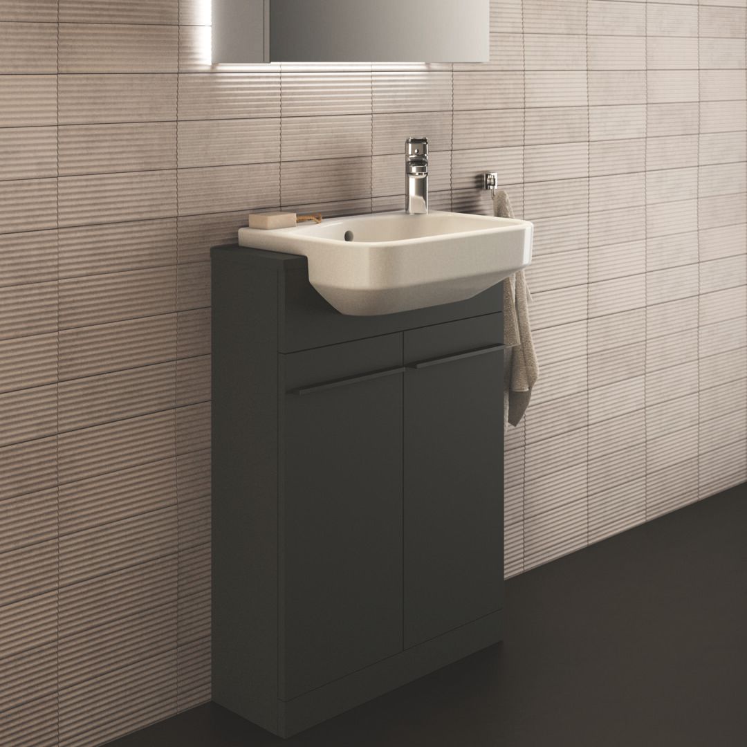 Ideal Standard i.Life S Skrinka pod umývadlo 60 cm, hranatá sivá matná T5300NV - galéria #2