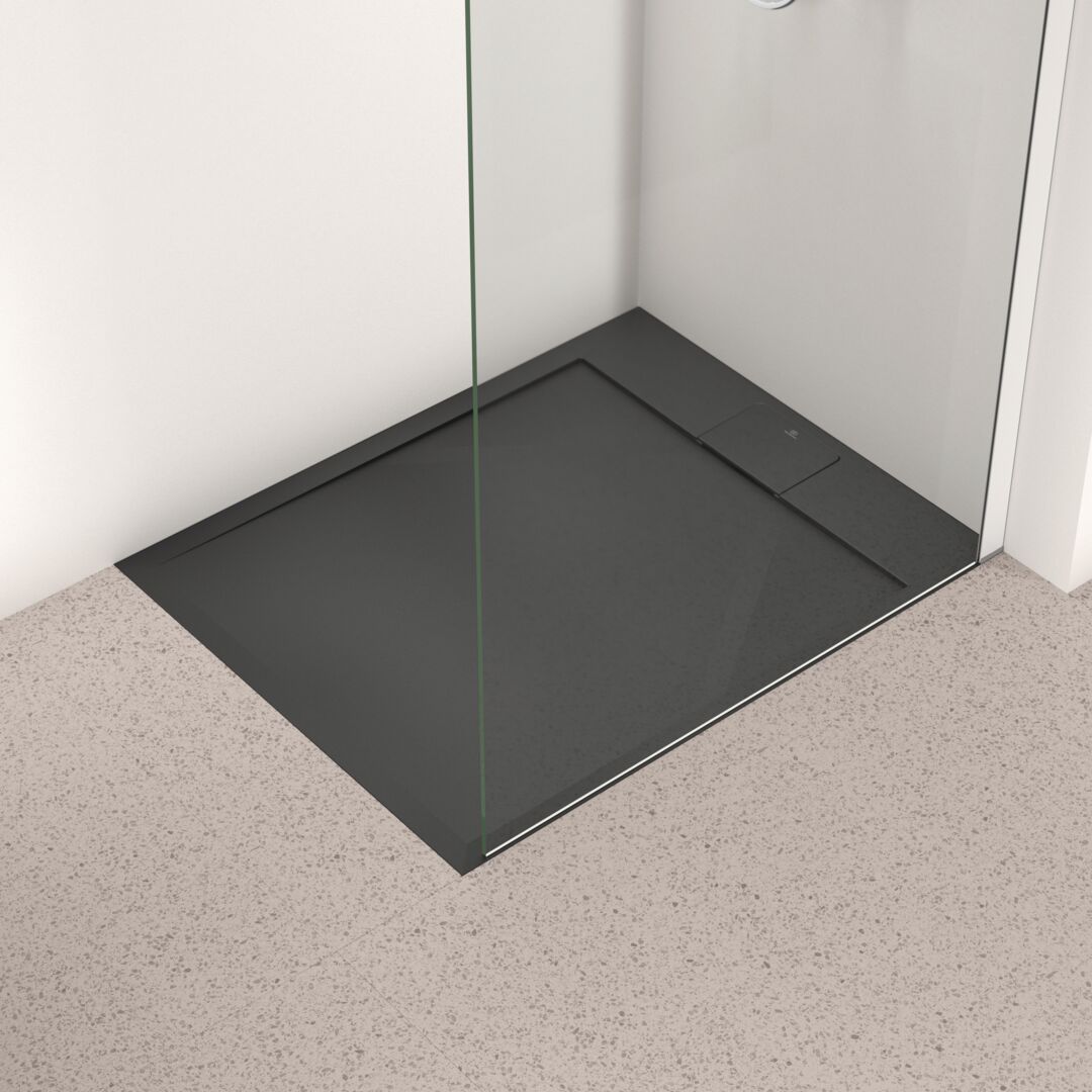 Ideal Standard i.Life Sprchová vanička liata 100 x 80 cm, hranatá čierna T5223FV - galéria #5