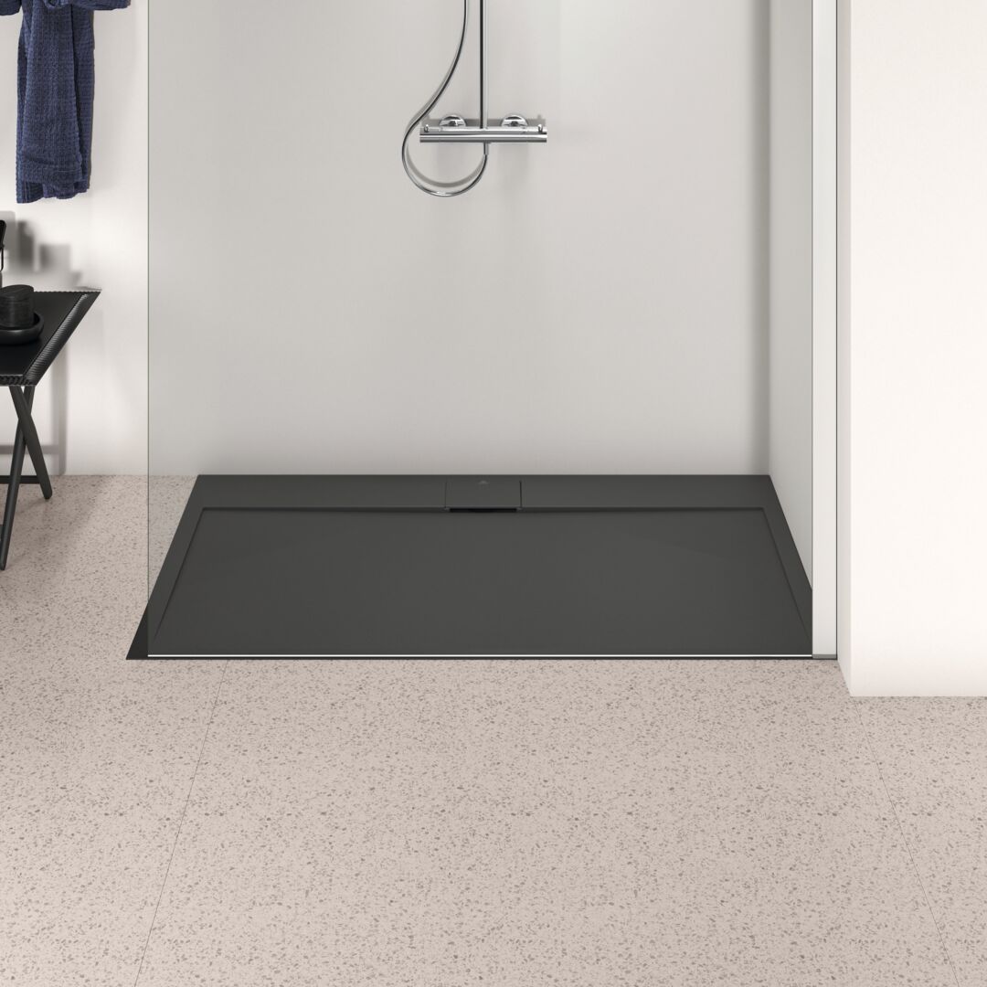 Ideal Standard i.Life Sprchová vanička 140 x 80 cm, hranatá čierna T5224FV - galéria #4