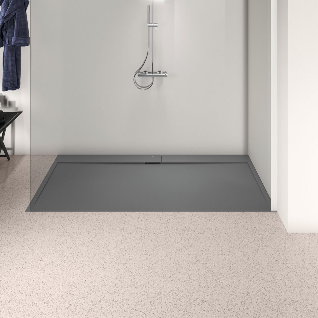 Ideal Standard i.Life Odlievaná sprchová vanička 200 x 100 cm, betónová sivá T5235FS - galéria #3