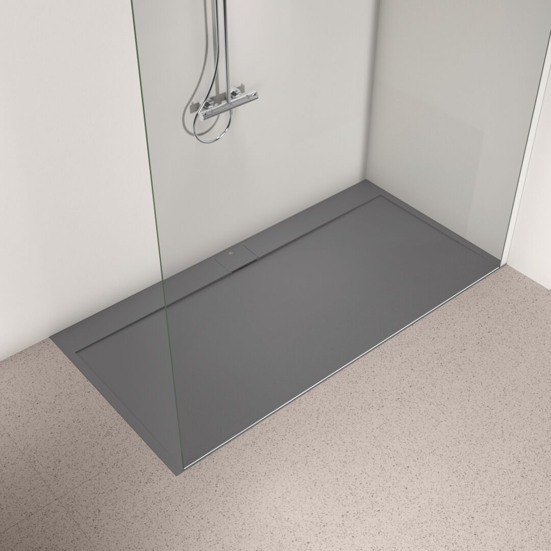 Ideal Standard i.Life Odlievaná sprchová vanička 200 x 100 cm, betónová sivá T5235FS - galéria #2