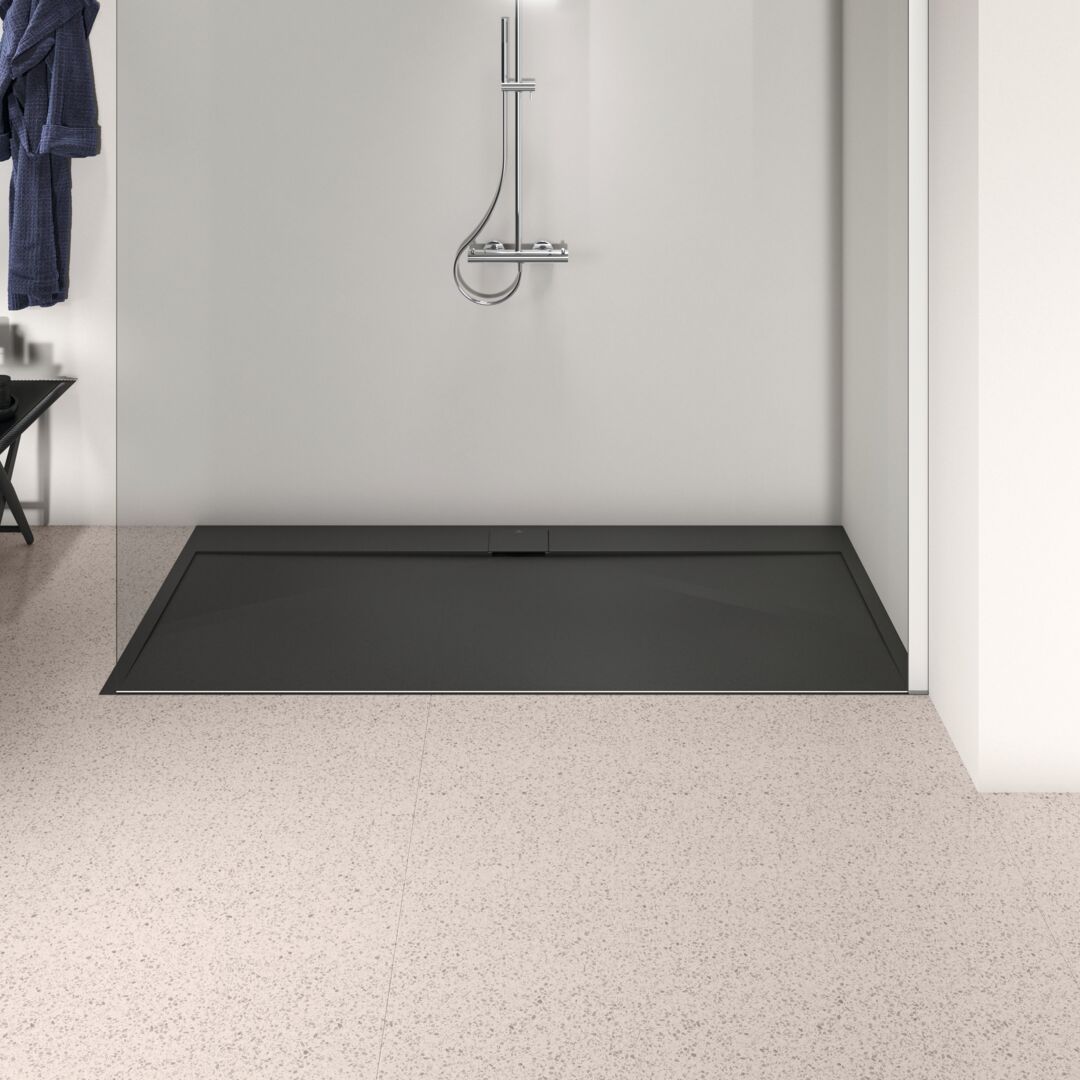 Ideal Standard i.Life Sprchová vanička liata 200 x 90 cm, hranatá čierna T5243FV - galéria #3