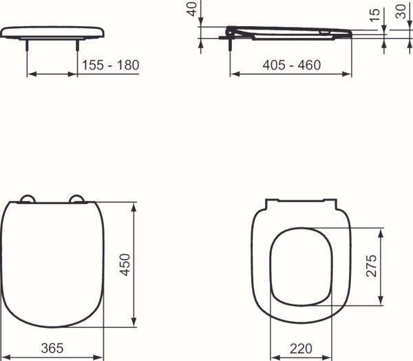 Ideal Standard Tesi Záchodová doska Softclose, biele T552401 - galéria #7