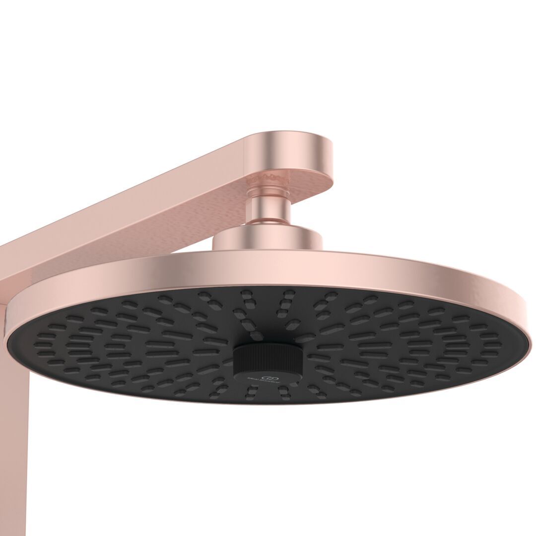 Ideal Standard ALU+ Sprchový systém Ceratherm s nástennou termostatickou batériou, rosé BD583RO - galéria #2