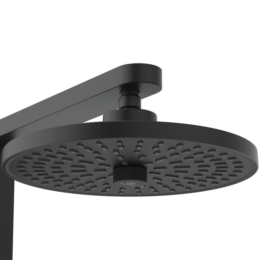 Ideal Standard Sprchový systém ALU+ Ceraflow s nástennou pákovou sprchovou batériou, zamatovo čierna BD584XG - galéria #2