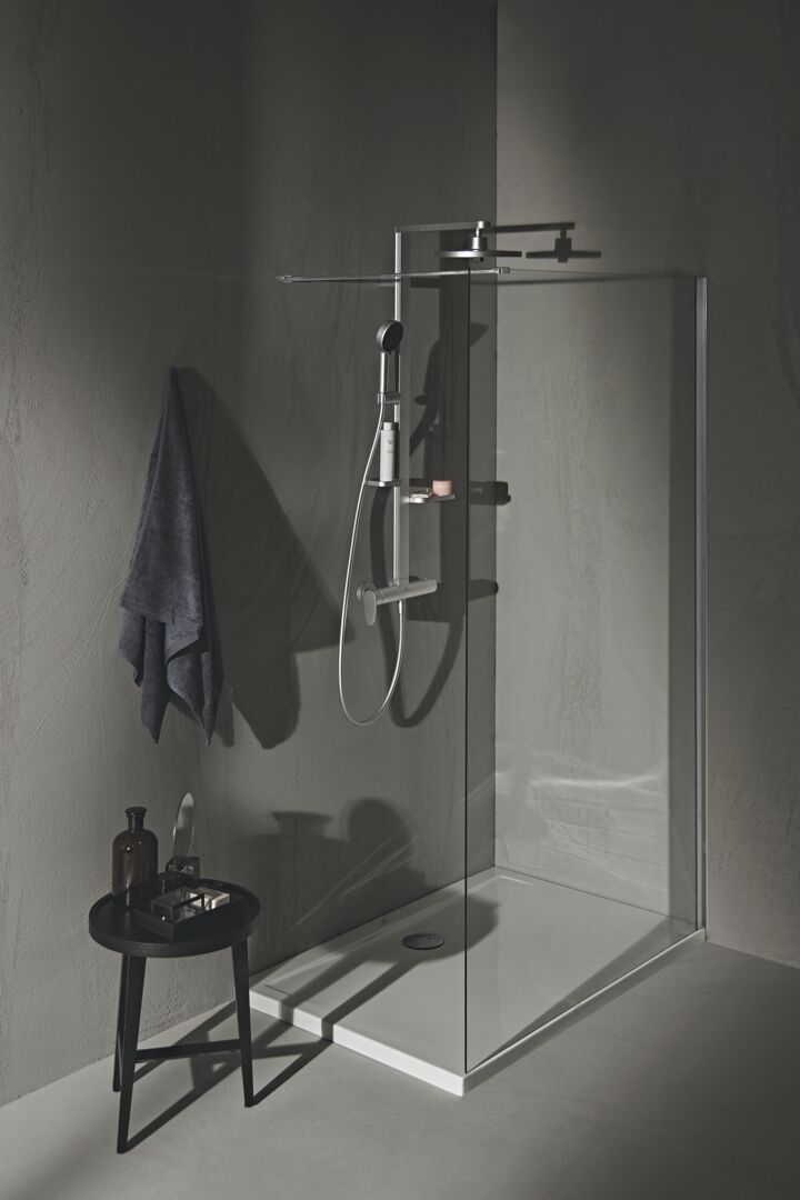 Ideal Standard ALU+ Sprchový systém Ceraflow s nástennou pákovou sprchovou batériou, strieborná BD584SI - galéria #7