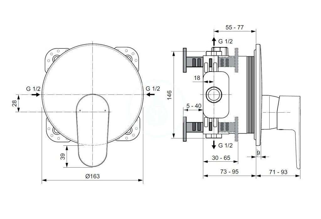 Ideal Standard Cerafine O Jednopáková umývadlová batéria bez telesa, ružová A7349RO - galéria #3