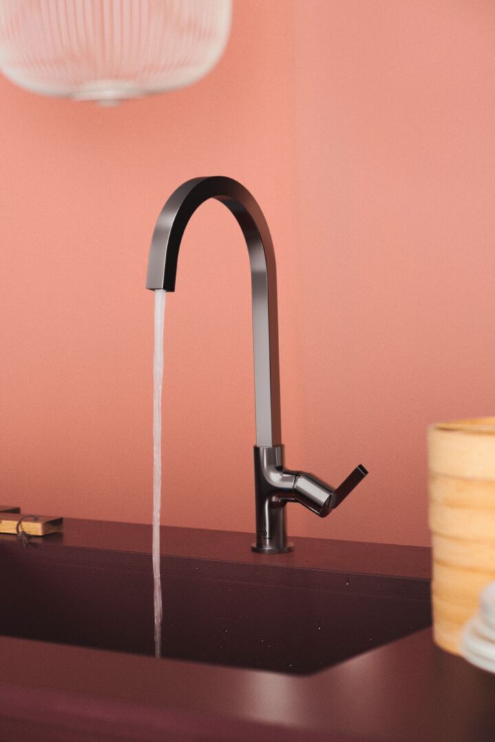 Ideal Standard Gusto Otočná umývadlová batéria s reguláciou prietoku, margneticky sivá BD411A5 - galéria #3