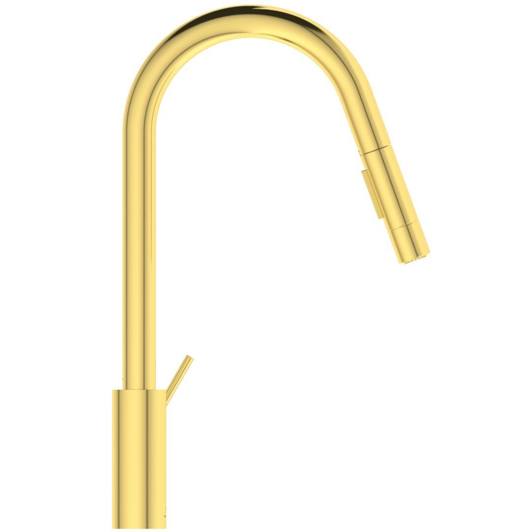 Ideal Standard Gusto Umývadlová batéria s vyťahovacou sprchou, 2 polohy - Brúsené zlato BD416A2 - galéria #1