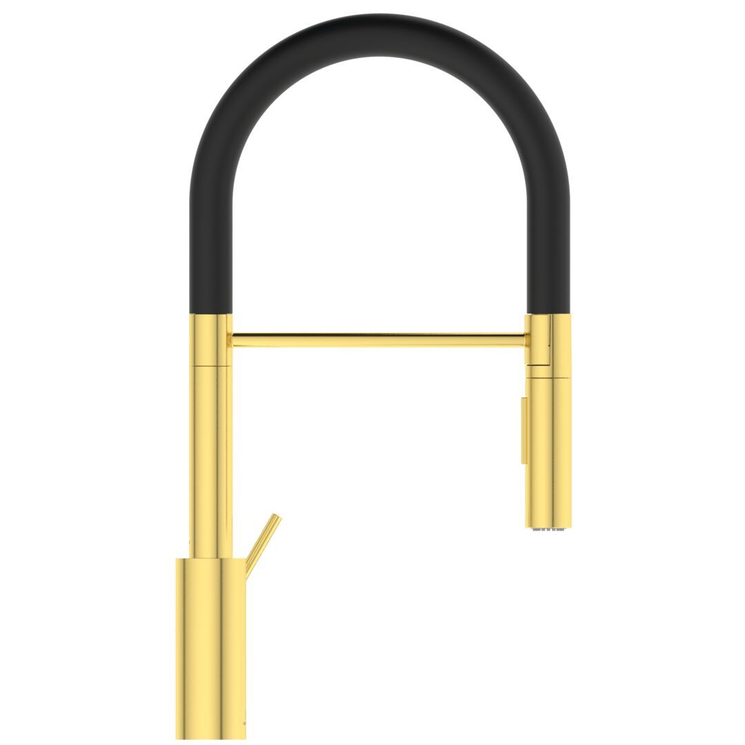 Ideal Standard Gusto Semi-Pro Umývadlová batéria s vyťahovacou sprchou, 2 polohy - Brúsené zlato BD417A2 - galéria #1