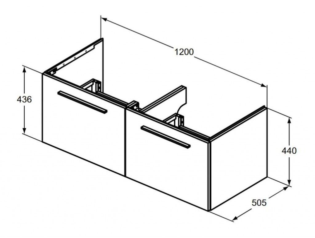 Ideal Standard I.life.B Umyvadlová skříňka 120 cm, bílá matná T5277DU - galéria #1