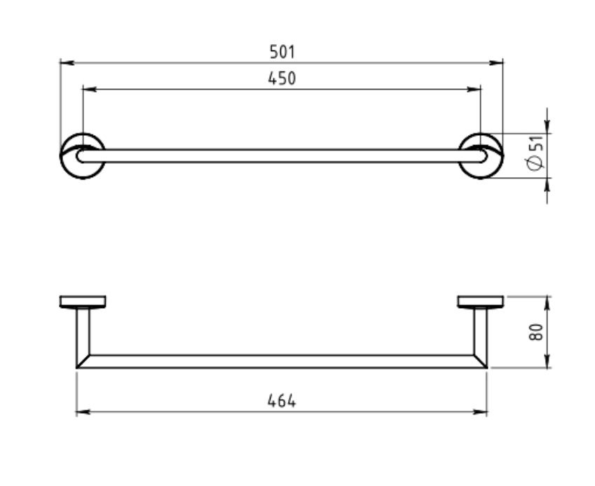 Novaservis Metalia 11 Držiak na uteráky 50 cm, chróm 0127,0 - galéria #1