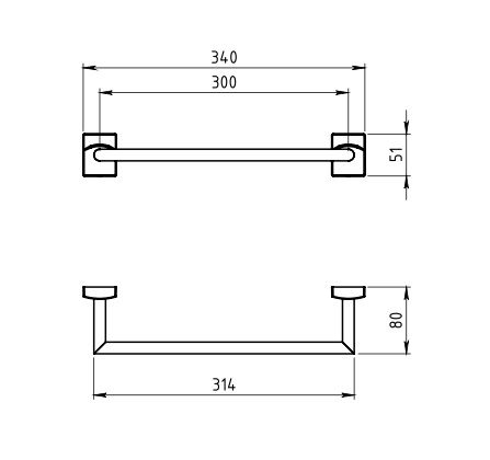 Novaservis Metalia 12 Držiak na uteráky 35 cm, chróm 0226,0 - galéria #1