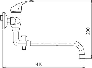 Novaservis Metalia 55 Nástenná vaňová batéria 150 mm 55036L,0 - galéria #1