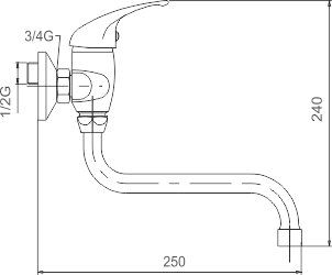 Novaservis Metalia 55 Drezová batéria, chróm 55070/T,0 - galéria #1
