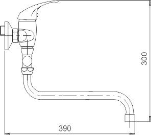 Novaservis Metalia 55 Vaňová batéria, nástenná 150 mm, kompletná 55071,0 - galéria #1