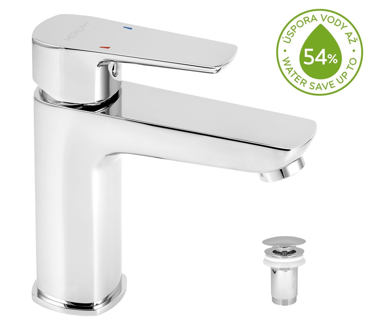 Novaservis Metalia 58 Umývadlová batéria s výtokom, chróm 58003,0 - galéria #1
