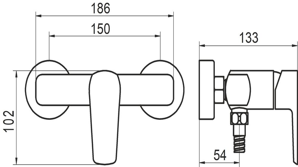 Novaservis Metalia 58 sprchová batéria, chróm 58061/1,0 - galéria #2