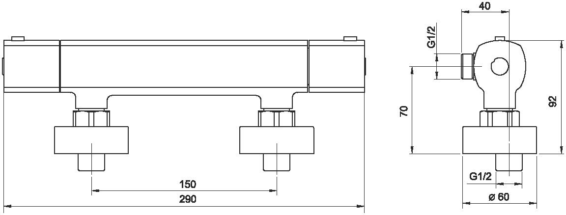 Novaservis Metalia 58 Sprchová termostatická batéria, chróm 58960/1,0 - galéria #1