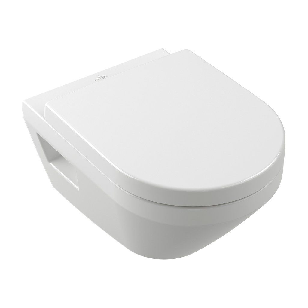 Villeroy & Boch Architectura Závesné WC s WC doskou, TwistFlush, alpská biela 5684CL01