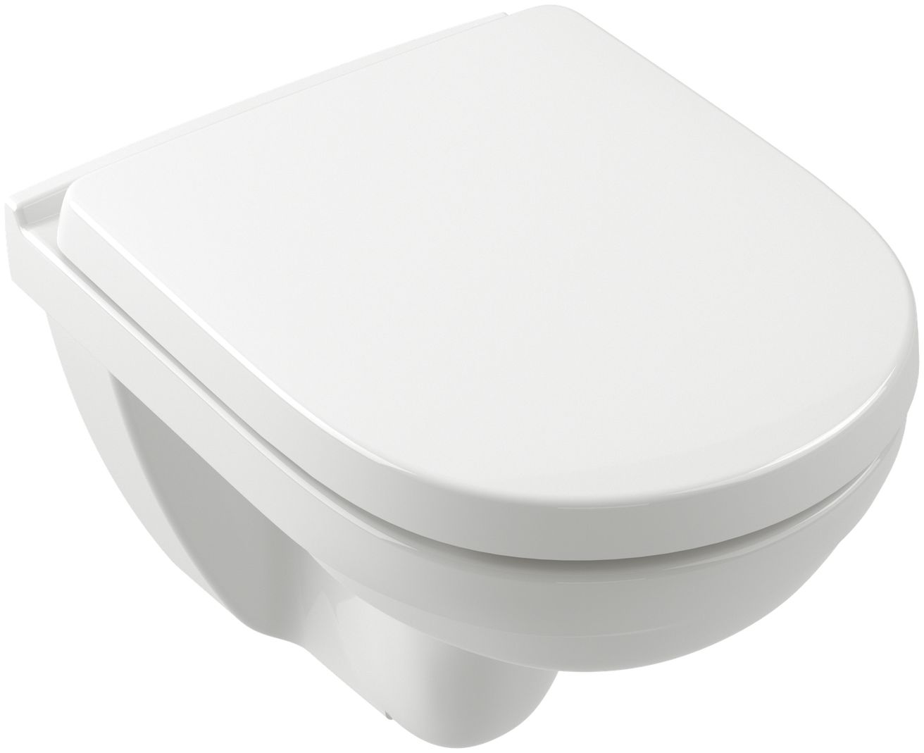 Villeroy & Boch O.novo Závesné WC Compact s WC doskou, DirectFlush, alpská biela 5688HR01