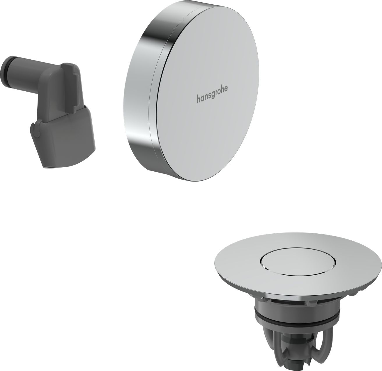 Hansgrohe Exafill Vonkajšie kryty vaňového sifónu, chróm 58131000