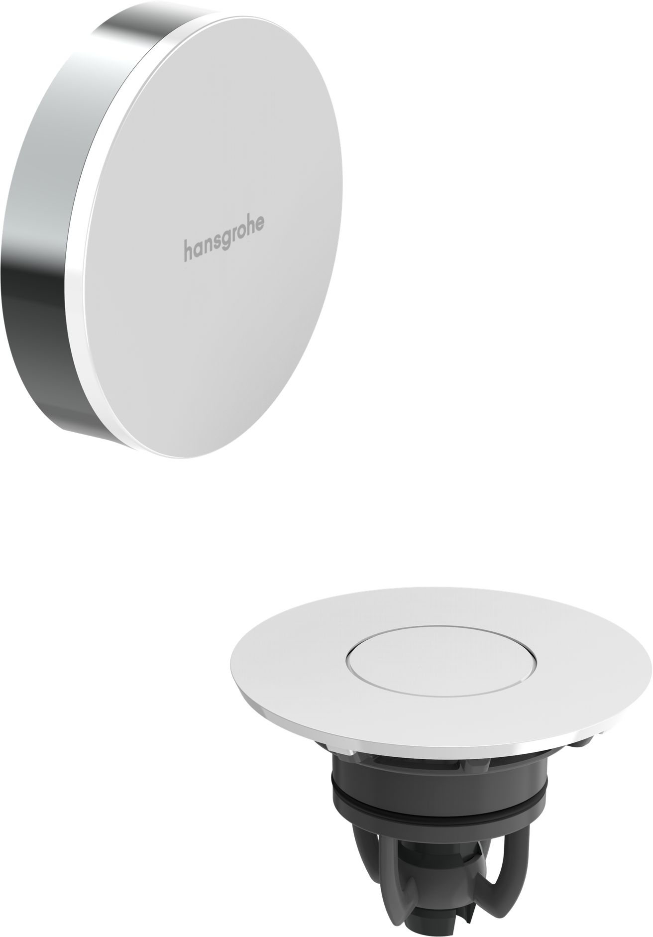 Hansgrohe Flexaplus Vonkajšie kryty vaňového sifónu, chróm/lesklá biela 58187000