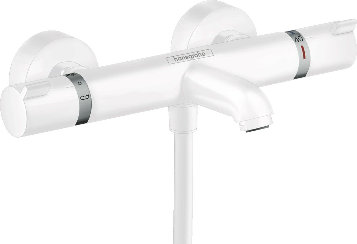 Hansgrohe Ecostat Vaňová termostatická batéria, biela matná 13114700