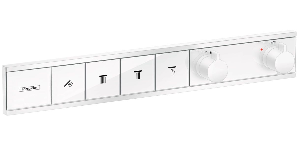 Hansgrohe RainSelect Termostatická batéria pre 4 vývody, biela matná 15382700