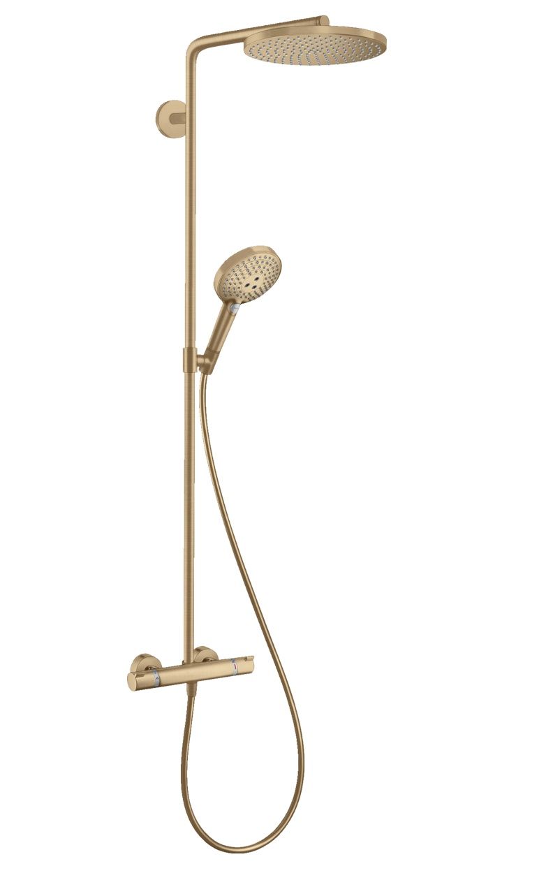 Hansgrohe Raindance Select S sprchový systém s termostatom, brúsený bronz 27633140