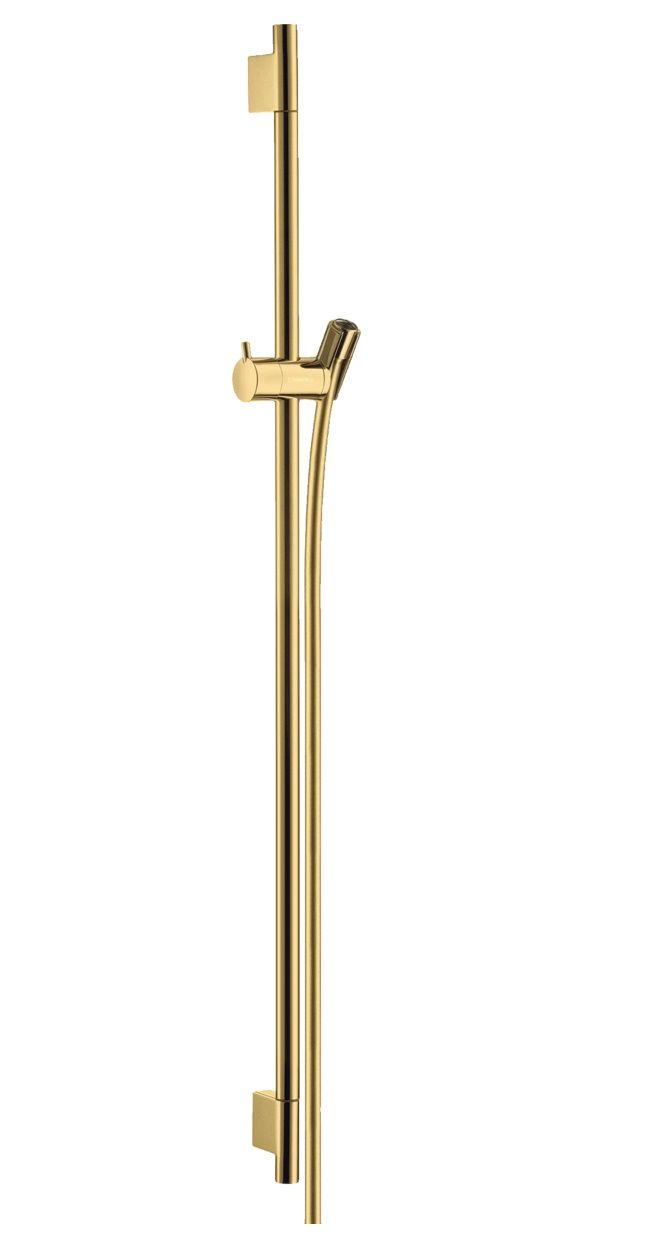 Hansgrohe Unica S Puro Sprchová tyč 90 cm s hadicou, leštené zlato 28631990