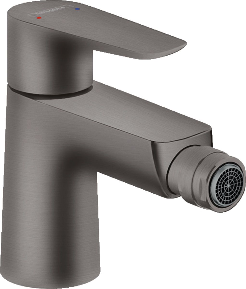 Hansgrohe Páková bidetová batéria Talis E s výtokovou súpravou s vyťahovacou rukoväťou, brúsený čierny chróm, 71720340