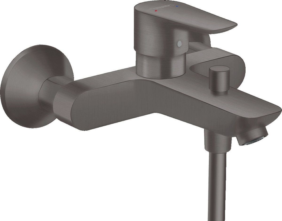 Hansgrohe Páková vaňová nástenná batéria Talis E, brúsený čierny chróm, 71740340