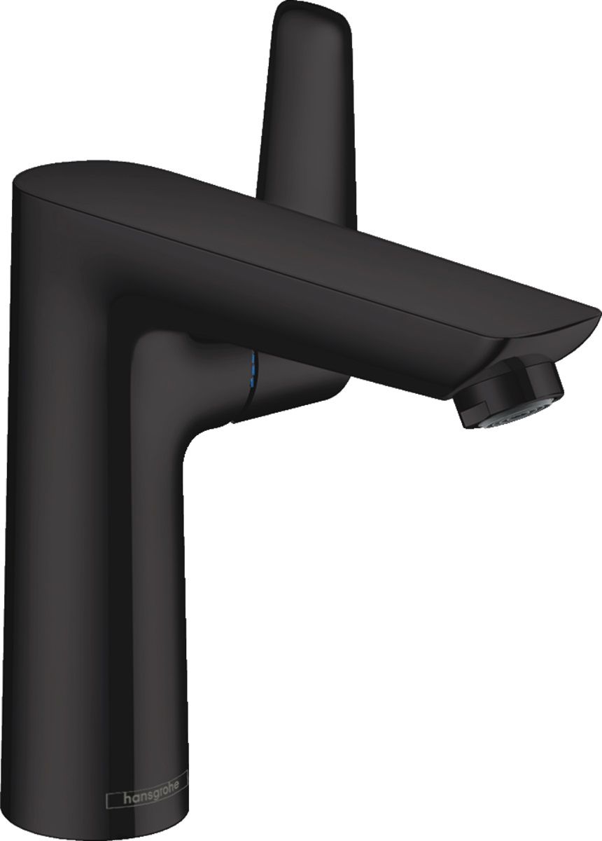 Hansgrohe Talis E Tlačidlová umývadlová batéria s odtokovou súpravou s vyťahovacou rukoväťou, matná čierna, 71754670