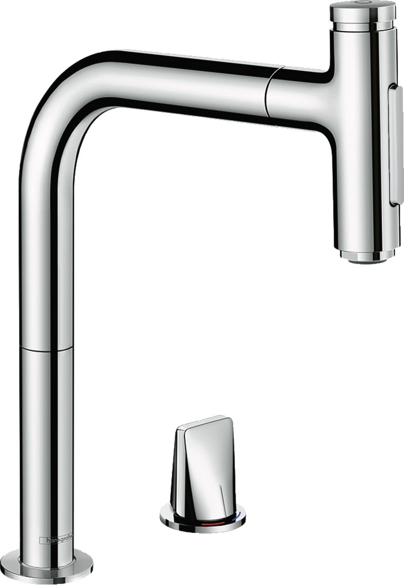 Hansgrohe Metris Select M71 Drezová batéria so sprchou, chróm 73818000