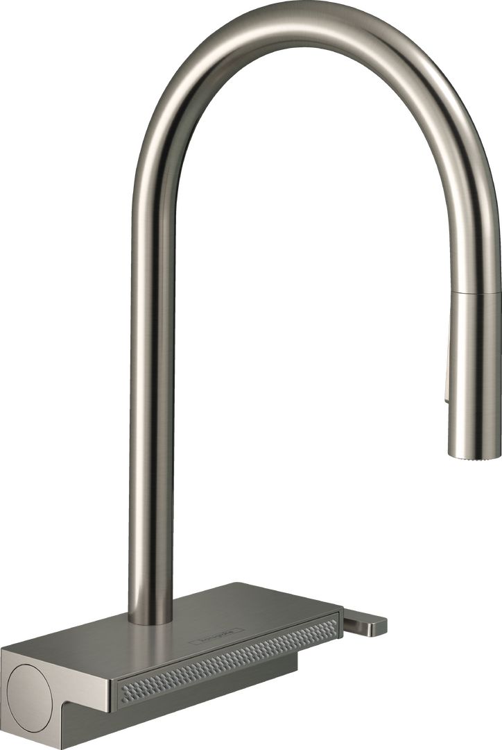 Hansgrohe Aquno Select M81 Drezová batéria s výsuvnou hlavicou 3jet, sBox, nehrdzavejúca oceľ 73831800