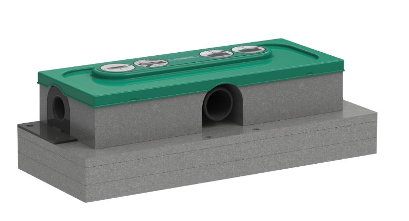 Hansgrohe uBox universal Základné teleso pre sprchové žľaby na montáž na rovnú plochu 01000180