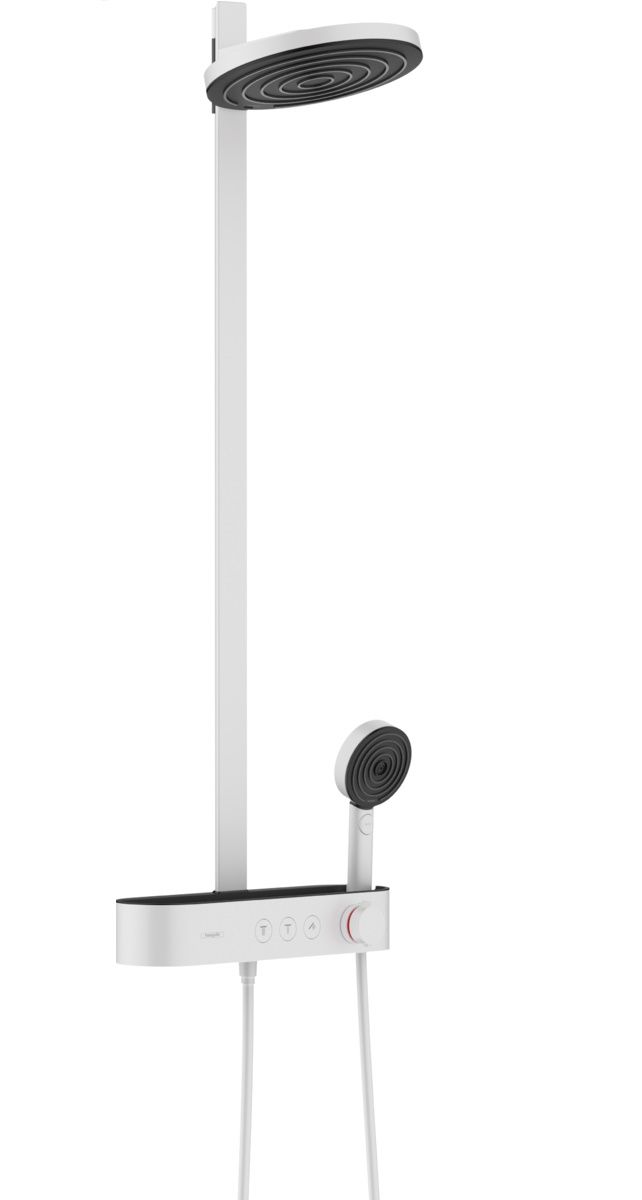 Hansgrohe Sprchový systém Pulsify S EcoSmart s termostatickou batériou, biely matný 24241700